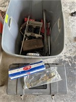 Tote w/misc and empty toolbox