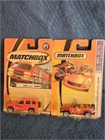 TWO NIP MATCHBOX CARS! 2002 JEEP LIBERTY AND A