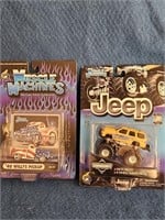 TWO NIB MUSCLE MACHINES DIE CAST CARS 1:64 SCALE