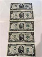 (5) $2 Bills