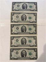 (5) $2 Bills