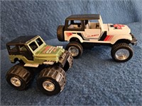 TWO OFF ROADING JEEP TOY CARS- WHITE TURBO