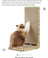 L-Shape Cat Scratcher, 27 Inch Cat Scratching