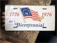 Heavy metal bicentennial license plate