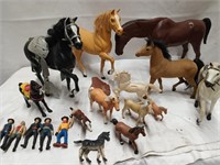 12 Horses Most are Breyer, 1 horse is a Marx with