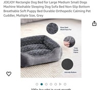 JOEJOY Rectangle Dog Bed for Large Medium