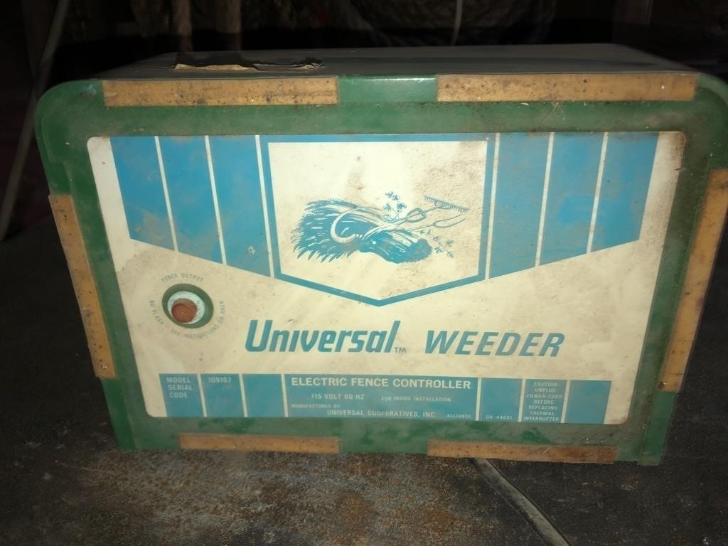 Universal weeder electric fencer,heavy metal tray