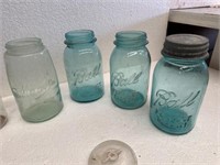 Vintage Blue Ball canning jars