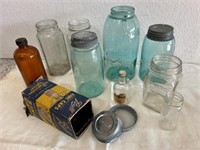 Vintage canning jar lot.  Ball. Mason.