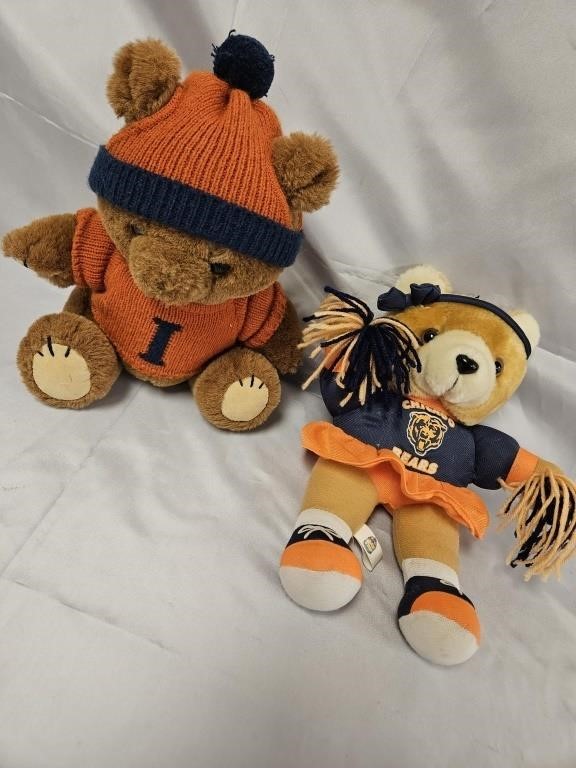 TWO 10" BEARS IF YOU DON'T LIKE ONE OF THE TEAMS