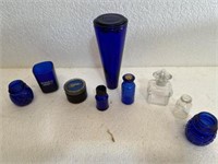 Vintage  random blue jars