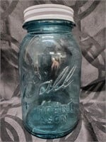 Vintage Blue Ball Perfect Mason Jar # 5 with 1st