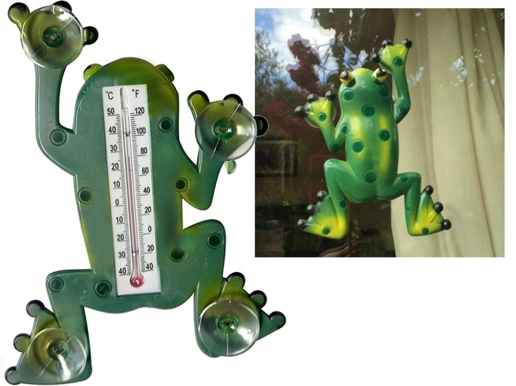 NEW-External Suction Cup Thermometer Frog