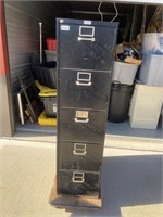 5 Drawer Vintage File Cabinet The front of the