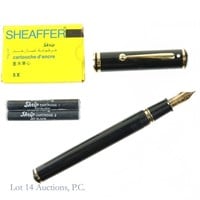 Sheaffer's White Dot Connaisseur Black Fntn Pen