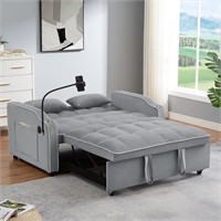 Pull Out Sleeper Sofa Bed with USB Ports. Grey
