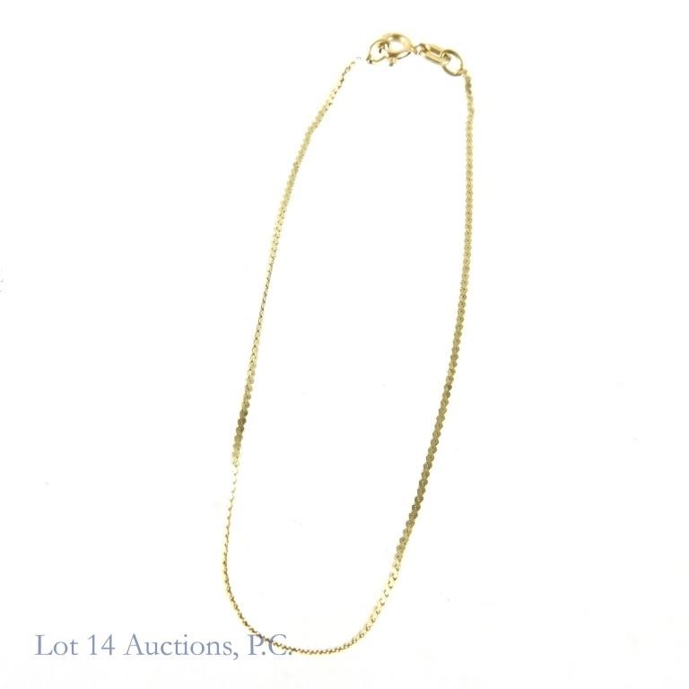14k Yellow Gold Italian Bracelet Chain