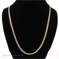 14k Yellow Gold Italian Herringbone Necklace