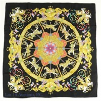 Hermes Silk Scarf Carre 90 Luna Park Carousel