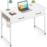 ODK 40 Inch Small Desk with Fabric Drawers