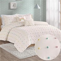 Colorful Pom Pom Kids Comforter set - 5Pc