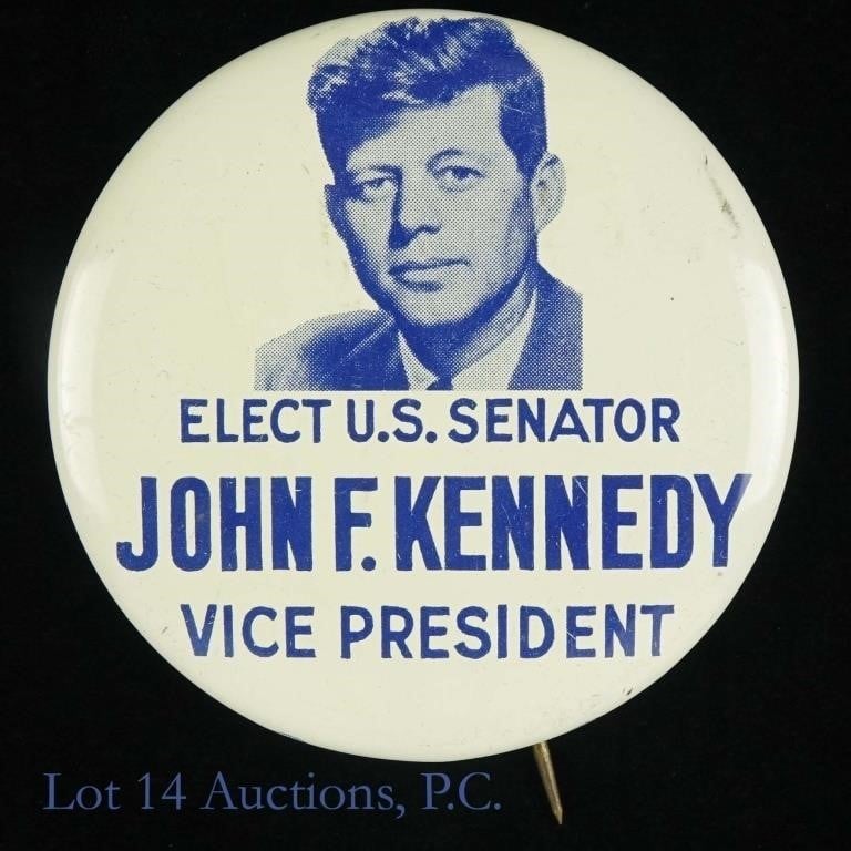 1956 John F Kennedy for Vice President Button