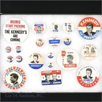 1960 Kennedy-Johnson Campaign Pins (20)