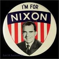 1964? 9" I'm For Nixon Campaign Pin