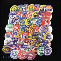 2004 Kerry 50-States 2" Campaign Pins (55)