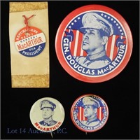 Gen. Douglas MacArthur Buttons (4)