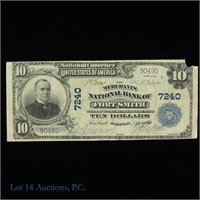 $10 1902 National Bank Note-Blue Seal-Plain Back