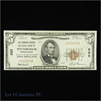 1929 $5 National Bank Note-Brown Seal T1