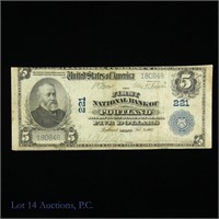 1902 $5 Nat. Bank Note, Blue Seal Portland, MA