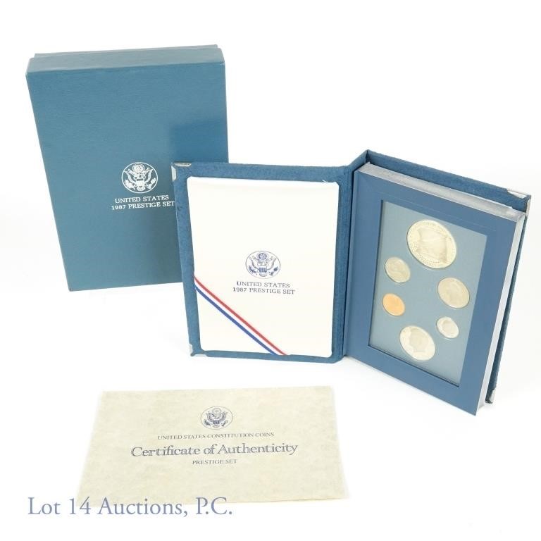 US 1987-S Prestige Set w/ .8594 oz silver $1 coin