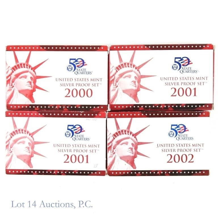 2000 - 2002 Silver Proof Sets (4)