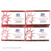 2000 - 2002 Silver Proof Sets (4)