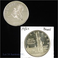 U.S. Mint Silver Commemorative Dollars (2)