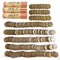 1946-1954 Lincoln Wheat Cent Rolls (10)