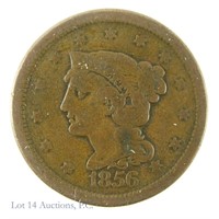 1856 Braided Hair Large Cent-Slanted 5 Variety