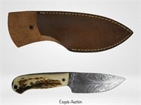 Damascus Steel Feather Knife by Hunan Mugal