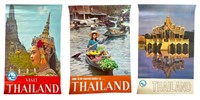 "Visit Thailand" 3 Original Vintage Travel Posters