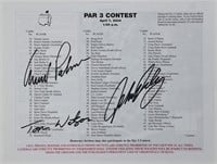 Arnold Palmer, Tom Watson & John Daly Signed Maste