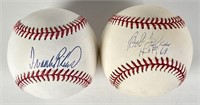Bob Feller & Frank Robinson Signed Baseballs