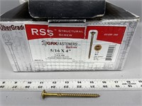 13 pounds 5/16”x4” structural screws