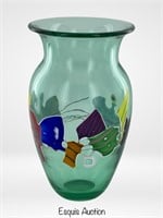 Peter Ridabock Contemporary Art Glass Studio Vase