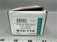 1 box 18 gauge 1 1/4” Brad nails