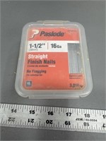 One box 1.5 inch 16 gauge straight finish nails
