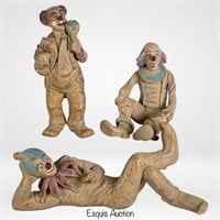 1970's Progressive Art Products Clown Sculptures