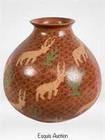 Large Mata Ortiz Art Pottery Vase by Heri Mora