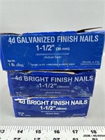 (2 1/2 boxes) 1 1/2” bright finish nails